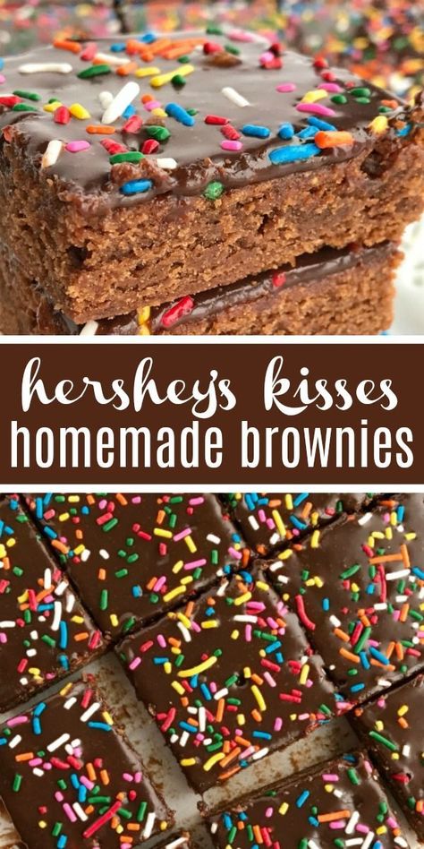 Hershey Kisses Recipes, Homemade Milk Chocolate, Brownies Homemade, Milk Chocolate Brownies, Hershey Recipes, Homemade Milk, Chocolate Ganache Recipe, Chocolate Homemade, Milk Chocolate Ganache