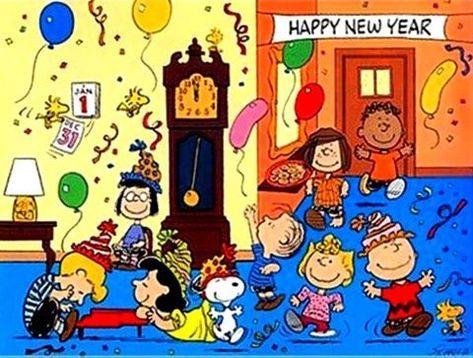 Peanuts - Happy New Year Happy New Year Friend Quotes, Happy New Years Eve Images, Snoopy Happy New Year, Snoopy New Year, New Years Eve Images, Peanuts Party, Happy New Year Friends, New Year Quotes, Happy New Year 2018