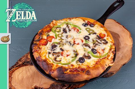 The Legend of Zelda: Tears of the Kingdom - Hylian Tomato Pizza - Pixelated Provisions Legend Of Zelda Recipes, Video Game Food Recipes, Video Game Recipes, Legend Of Zelda Food, Fictional Recipes, Botw Food, Zelda Food, Video Game Food, Movie Recipes