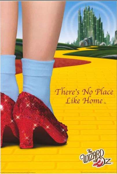 Wizard of OZ No Place Like Home Poster 24x36 – BananaRoad Wizard Of Oz Movie, Wizard Of Oz 1939, Oz Movie, There's No Place Like Home, Sigma Alpha, Land Of Oz, The Wonderful Wizard Of Oz, Ruby Slippers, Yellow Brick Road