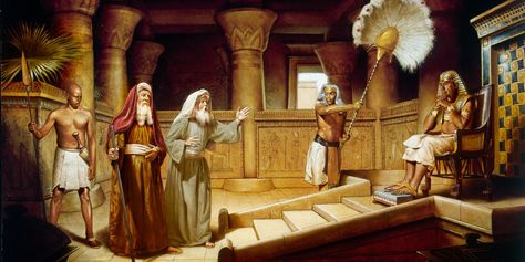 Moses and Aaron appear before Pharaoh King Josiah, Bible Cards, Prophet Isaiah, Bible Characters, Bible Pictures, Song Of Solomon, Biblical Art, Godly Man, Jehovah's Witnesses