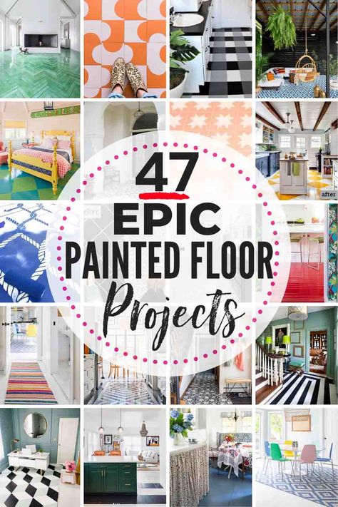 Painted Rug On Wood Floor, Painting Concrete Porch Floor, Painted Subfloor Ideas, Painting Linoleum Floors Bathroom, Painted Linoleum Floor, Painting Concrete Floors, Painted Linoleum, Painted Floor Ideas, Painting Linoleum Floors