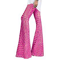 High Waist Pants, Waist Pants, Bell Bottoms, Sequin, High Waist, Wide Leg, Trousers, Pants, Pink