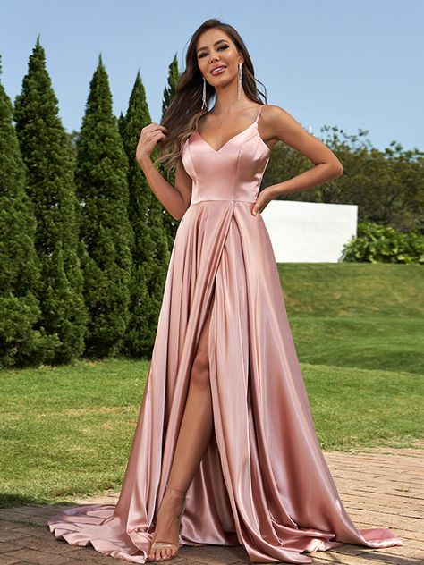 2023 Long Bridesmaid Dresses A-Line Silk like Satin V-neck Light Coral is made-to-order by professional tailors. You can choose from 40+ colors and sizes 2 to 16W. The dress details: Season:Spring,Summer,Fall,Winter;Waist:Natural;Back Style:Zipper;Silhouette:A-Line/Princess;Fabric:Silk like Satin;Embellishment:Ruffles;Neckline:V-Neck;Sleeve:Sleeveless;Hemline/Train:Sweep/Brush Train;Built-In Bra:Yes;Shown Color:Light Coral Light Coral, Evening Dresses Cocktail, Junior Bridesmaid Dresses, Junior Bridesmaid, Wedding Bridesmaid Dresses, Junior Dresses, Flower Dresses, Cocktail Dress Party, Bride Dress