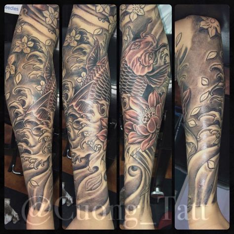 Koi Fish Wholesleeve Tattoo! Forearm Sleeve, Koi Fish Tattoo, Full Sleeve Tattoos, Best Sleeve Tattoos, Arm Tattoos, Sleeve Tattoos For Women, Arm Tattoos For Guys, Forearm Tattoo, Koi Fish