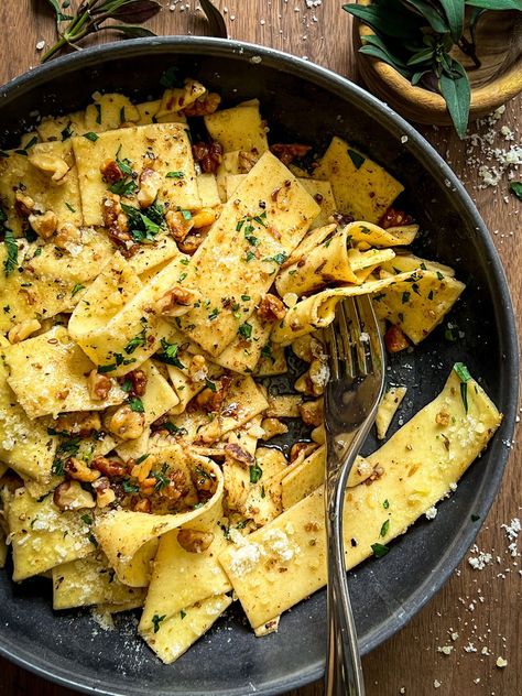 Roast Pork Tenderloin, Brown Butter Glaze, Butter Glaze, Roasted Pork Tenderloins, Butter Pasta, Walnut Recipes, Roasted Walnuts, Za Atar, Roast Pork