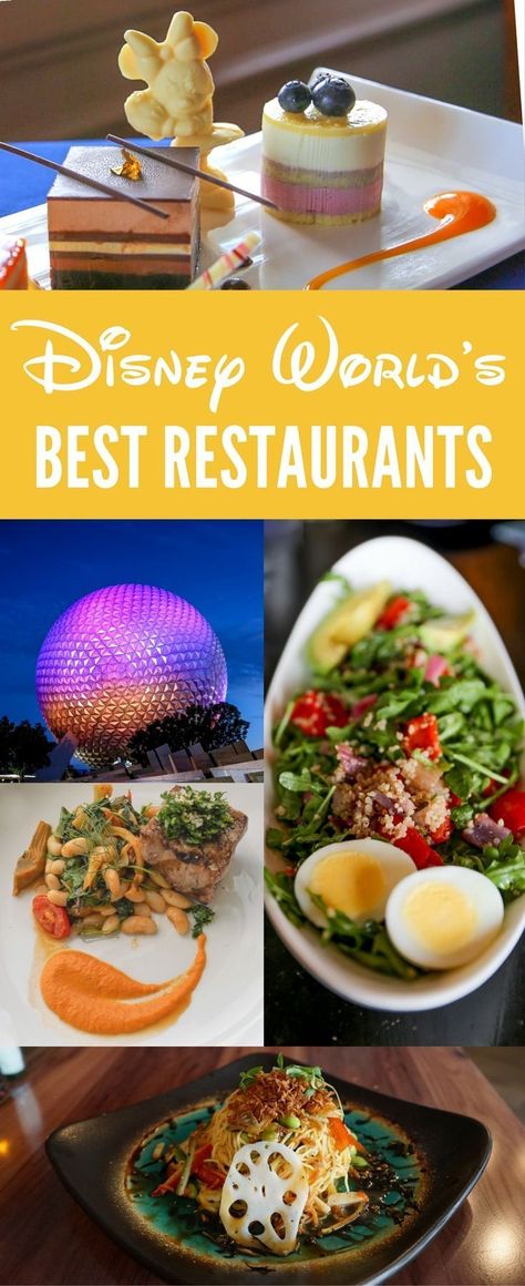 A complete list of the best Disney restaurants for foodies and those who wish to avoid junk food on their Disney World vacation. Best Disney World Resorts, Best Disney Restaurants, Disney Dining Reservations, Orlando Trip, Dining Plan, Disney World Restaurants, Healthy Restaurant, Disney World Food, Disney Restaurants