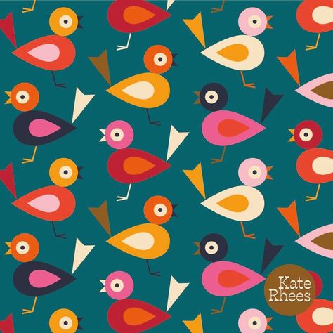 Kate Rhees - Art Licensing’s Instagram post: “Day 113. Little hopping birds. You know the ones.. they just hop along the ground looking for juicy bugs.😋 . Last night I got 2 messages…” Kate Rhees, Dollhouse Rugs, Dollhouse Rug, Cartoon Clip, Art Licensing, Repeat Pattern, Cartoon Clip Art, Retro Pattern, Paper Cut