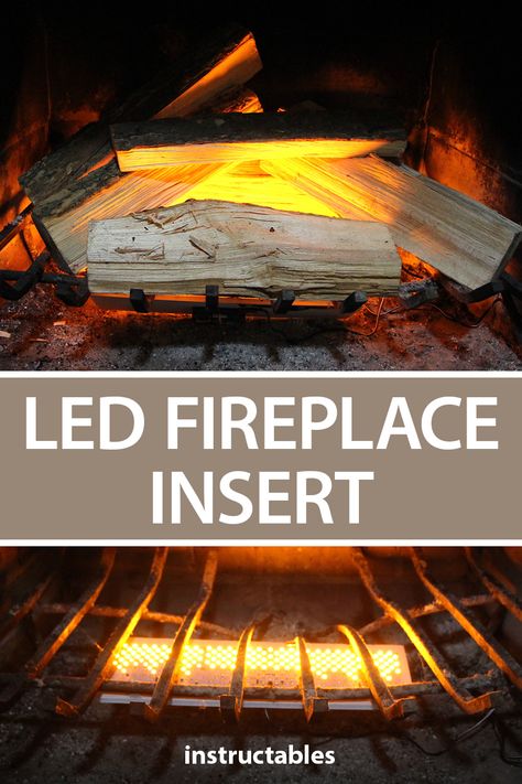 Flickering Lights For Fireplace, Lighting For Fireplace, Unused Fireplace Lights, Diy Fake Flames Faux Fireplace, Electric Log Fireplace Ideas, Electric Logs For Fireplace, Fake Fireplace Insert Ideas, Fake Fireplace Insert, Fake Fire In Fireplace