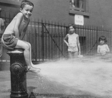 Kids cooling off in Brooklyn, New York, 1953. Brooklyn Vibes, Roger Wilkerson, Nyc Pics, Nyc History, Summer Play, City Kid, Vintage New York, Norman Rockwell, I ❤ Ny