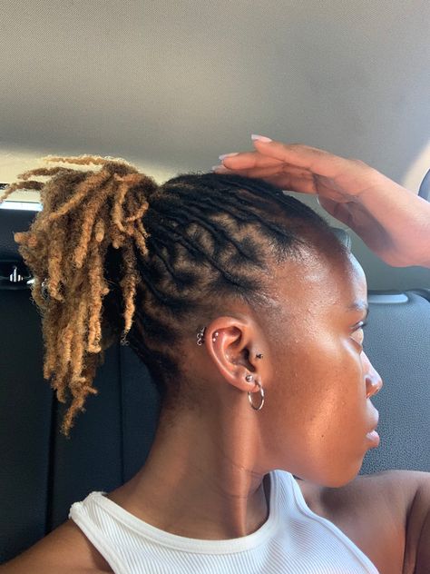 Blonde dreadlocks Fine Locs, Locks Hairstyles, Blonde Dreadlocks, Short Locs, Short Locs Hairstyles, Hair Locks, Locs Hairstyles, Side Profile, Locs