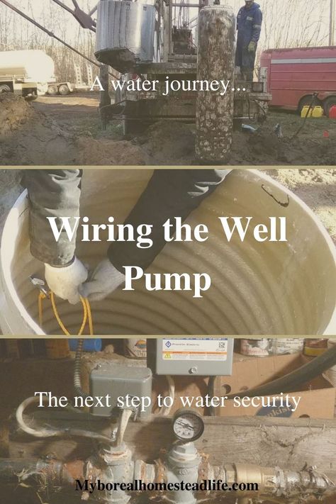 wiring the well pump, well plumbing , installing well, well pressure switch wiring all add to water security Water Well House, Well Pump Cover, Well Pressure Tank, Water Security, Water Well Drilling, Animal Ideas, Pump House, Well Drilling, Well Water