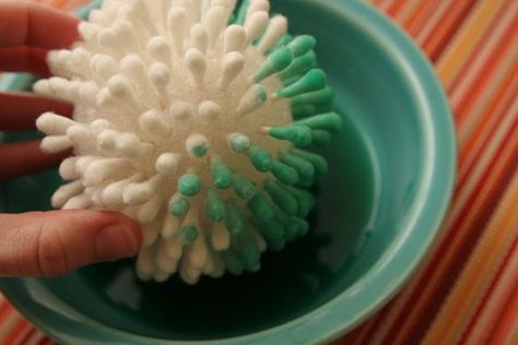 Coral Craft, Fun Decorations, Anthropologie Inspired, Styrofoam Ball, Q Tip, Easy Crafts For Kids, Spring Crafts, Diy Projects To Try, Coral Reef