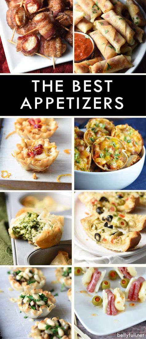 A collection of the best appetizer recipes – cheesy, salty, sweet, some for the meat lover and some vegetarian. All just the right bite! #appetizers #easyappetizers #newyears #newyearspartyfood #appetizersnewyears #recipes Finger Appetizers, The Best Appetizers, Cold Finger Foods, Finger Food Recipes, Best Appetizer, Meat Lover, Meat Appetizers, Best Appetizer Recipes, Party Appetizers