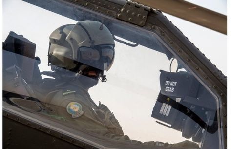 Boeing AH-64 Apache Longbow Pilot from the front seat. The gunner. Ah 64 Apache, Longbow, Military Helicopter, Master Chief, Helicopter, Sci-fi Spaceship