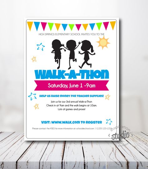 Walk A Thon Themes, Mini Thon Fundraising Ideas, Walk A Thon Shirt Ideas, Read A Thon Fundraiser, Dance A Thon Ideas School Fundraisers, Jog A Thon, Walk A Thon Fundraiser, Church Event Flyer, Church Fundraisers