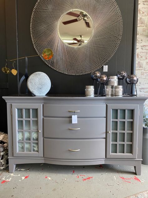 Repurposed with Fusion Mineral Paint Hazelwood Hazelwood Fusion Paint, Fusion Mineral Paint Hazelwood, Popular Furniture, Floor Makeover, Stylish Sideboards, Color Of The Week, Ranch House Exterior, Mineral Fusion, Fusion Paint