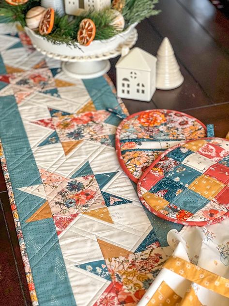 Gifting Handmade Showcase Week 1 Free Pattern Table Runner, Quilted Thanksgiving Table Runner, Farmhouse Quilted Table Runner, Quilt Runners Table, Flying Geese Quilt Ideas Table Runners, Table Runner Quilting Patterns, Quilted Table Runner Christmas, Free Table Runner Quilt Patterns Simple, Fall Table Runner Ideas