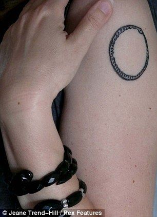 Jeane Trend-Hill's tattoo of a snake biting its own tail Snake Biting Its Tail Tattoo, Snake Biting, Snake Bites, A Ghost, Graveyard, Tattoos And Piercings, Fancy Dress, Tattoo Ideas, Piercings