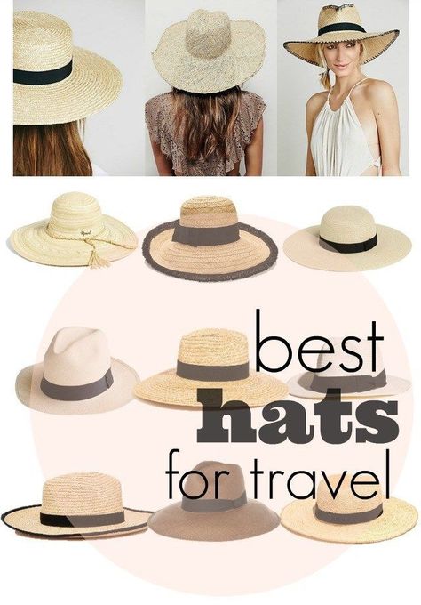 how to pack a hat, best hats for travel - When you go on a vacation to somewhere sunny a wide brim hat is definitely something you want to pack. But they do present a packing challenge until you learn the trick! Find some awesome hats for travel and how to pack them. Hats In Italy, Cute Summer Hats For Women, Summer Hats For Women Beach, Packing Vacation, Nola Trip, Essence Fest, Pool Hat, European Travel Outfit, Thailand Packing