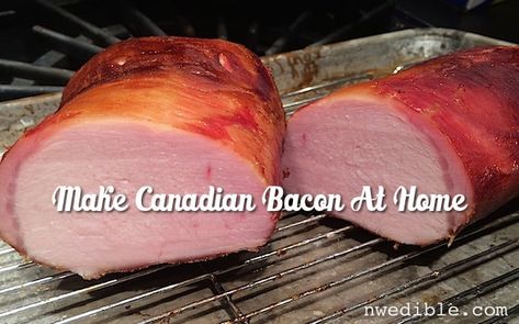 Canadian Bacon Recipes, Deli Meat Recipes, Smoked Bacon Recipes, Curing Bacon, Cured Meat Recipes, Peameal Bacon, Smoked Pork Loin, How To Make Bacon, Canadian Bacon