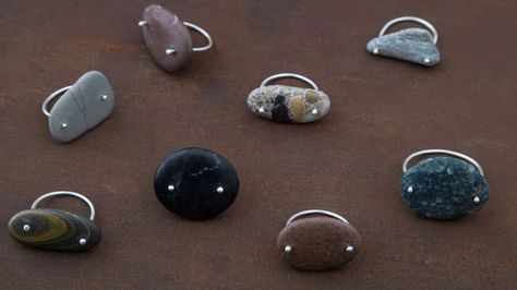 River Stone Jewelry, Beach Stone Jewelry, Pebbles Jewelry, Beach Stones Jewelry, Pebble Jewelry, Pebble Ring, Silver Jewlery, Rock Rings, Chosen One