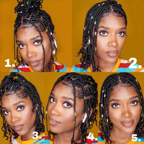 Who said mini braids aren’t cute? Mini Braids Hairstyles, Natural Braided Hairstyles Without Weave, Mini Braids, Short Box Braids, Protective Hairstyles For Natural Hair, Natural Braids, Hair Diy, School Hair, Twist Braid Hairstyles