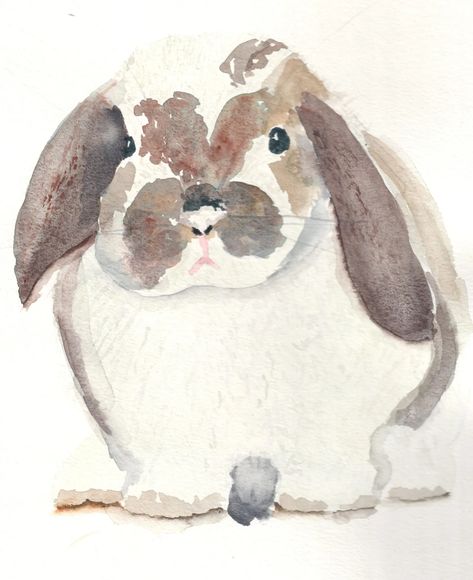 Watercolor Bunny (Free Printable) - Finding Silver Pennies Bunny Watercolor, Canvas For Beginners, Painting Ideas On Canvas, Easter Printables, Bunny Art, Hoppy Easter, Watercolor Animals, Easter Crafts, Happy Easter