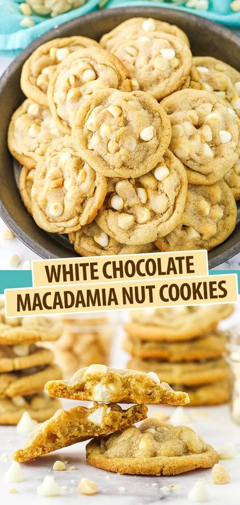 White Macadamia Nut Cookies, Chocolate Macadamia Nut Cookies, White Chocolate Macadamia Nut Cookies, White Chocolate Macadamia Nut, Quick Cookies, Macadamia Cookies, Macadamia Nut Cookies, Nut Cookies, Soft Cookies