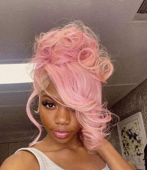 Custom colored updos this summer. 🌈💇🏽‍♀️💓🌷🔥 #softgirlera #softgirlaesthetics #inspo #hairinspo #coloredhair #summer #summerstyle Discord Pfps, Floral Hair Clip, Short Sassy Hair, Birthday Hair, Baddie Hairstyles, April 22, Hair Inspo Color, Black Girls Hairstyles, Aesthetic Hair