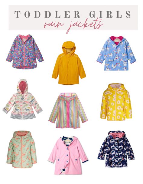 Toddler Raincoat, Girls Rain Coat, Raincoat Kids, Rain Gear, Wind Breaker, Toddler Fashion, Kids' Fashion, Fun Prints, Kids Jacket