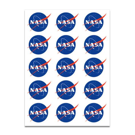 Mini NASA Stickers | SSC NASA Exchange Nasa Printables Free, Nasa Stickers Printable, Nasa Stickers, Nasa Party, Space Vbs, Nasa Spaceship, Nasa Art, Diy Paper Toys, Boarding Pass Template