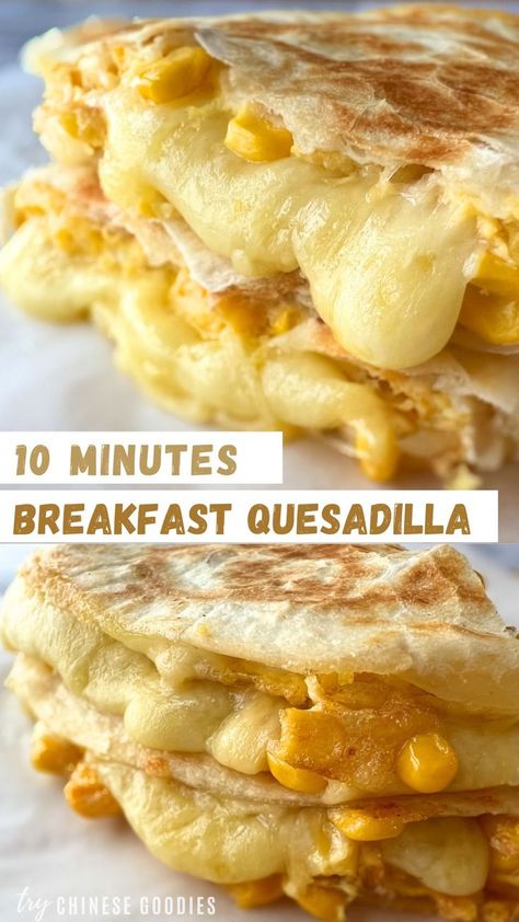 I made this breakfast quesadilla with egg and corn when I was short on time. It’s a very simple, quick, and healthy breakfast. You can just use frozen or canned corn and your breakfast will be ready in less than 10 minutes. Corn Breakfast, 10 Minute Breakfast, Corn Tortilla Recipes, Egg Tortilla, Breakfast Tortilla, Breakfast Quesadillas, Quick And Healthy Breakfast, Breakfast Quesadilla, Corn Tortilla