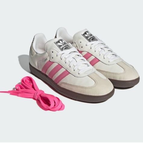 Adidas Women's Samba Og "White Lucid Pink" Size 7 Women’s Sold Out And Rare Ig1962 Comes From A Clean, Smoke Free, And Pet Free Home Adidas Shoes Women Samba, White Adidas Samba, Baddie Shoes, Samba Og Shoes, Samba Adidas, Pretty Sneakers, Adidas Sambas, Shoe Basket, Adidas Samba Og