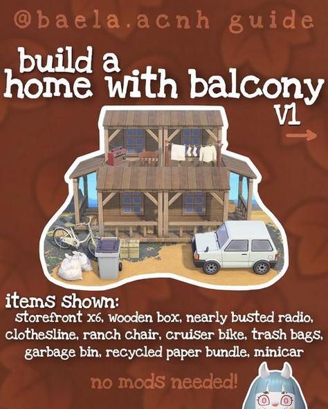 Baela 🛸 / ACNH Content Creator on Instagram: "SAVE this guide and steal my strategy for building houses in animal crossing- and if you like this type of content, consider following! a mod-free guide to building houses with balconies in animal crossing! remember my guides aren't firm rules- put your own spin on them and have fun! from these, is version 1 or 2 more your style? 🏠🧦 rep stickers, icons, clothes and more- need something? kofi in bio 🛸 🛸 some animal crossing friends @siphy.isle / Animal Crossing Friends, Houses With Balconies, Anch Ideas, Acnh Guide, Acnh Builds, Acnh Pattern, Japanese Island, Urban Ideas, Abandoned City