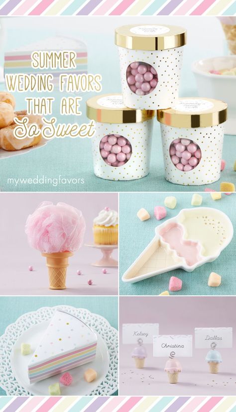 Ice cream, cookies and cake: The sweet treats that make a boring summer something special. Your summer wedding should be just as special and have the perfect summer wedding favors to keep your special day cool. | Summer Wedding Favors That Are So Sweet | My Wedding Favors | #summerwedding #weddingfavorideas Boring Summer, Wedding Favor Sayings, Traditional Wedding Favours, Affordable Wedding Favours, Summer Wedding Favors, Cookie Wedding Favors, Wedding Cake Cookies, Cookies Theme, Wedding Favors And Gifts