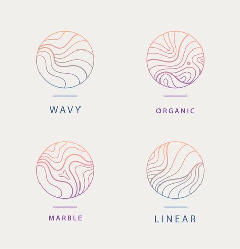 Premium Vector | Set of abstract wavy minimal organic logos Journey Logo, Zen Logo, Pilates Logo, Spa Logo Design, Map Logo, Skincare Logo, Spa Branding, Spa Logo, Cosmetic Logo