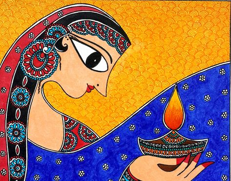 Diwali Madhubani Painting, Easy Kalamkari Painting, Kalamkari Drawing, Madhubani Paintings Peacock, Diwali Painting, Phad Painting, Mithila Painting, Gond Painting, Dancing Drawings