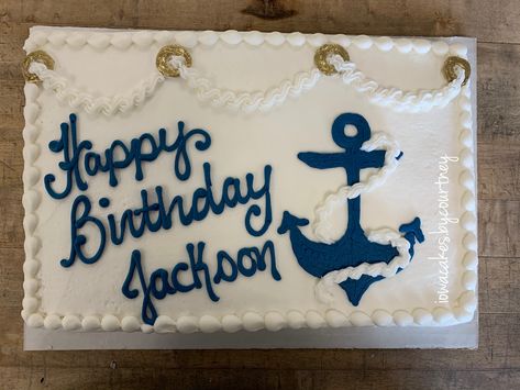 60th Birthday Cake For Men, Nautical Birthday Cakes, Melon Cake, Yacht Rock, Nautical Cake, Birthday Sheet Cakes, 60th Birthday Cakes, Nautical Birthday, Pool Birthday