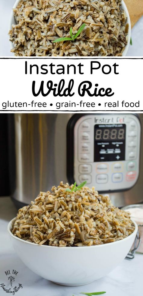 Wild rice is a beautiful, traditional food that often takes a long time to prepare. Yet, this nutrient-dense pseudograin has 30 times more antioxidants than white rice and is full of fiber! Learn how to cook this gluten-free, nourishing aquatic grass in your pressure cooker. Instant Pot Wild Rice saves time and gives you perfect results every time! #allthenourishingthings #instantpot #instantpotrecipes #wildrice #instantpotwildrice #pseudograin #glutenfree #grainfree #traditionalfoods Wild Rice Instant Pot, Instant Pot Wild Rice, Rice Instant Pot, Wild Rice Recipes, Pasta Filo, Cooking Wild Rice, Arroz Frito, Instant Pot Recipe, Healthy Instant Pot Recipes