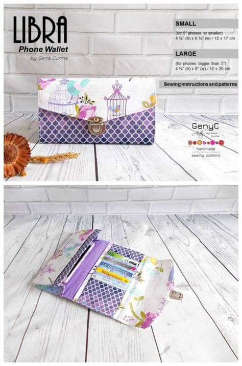 Phone wallet sewing pattern. This wallet pattern includes all the essential space for cards, cash, notes plus space to carry your phone, making this a complete clutch bag sewing pattern. Phone pouch sewing pattern. Easy wallet sewing pattern. #SewModernBags #PhoneWalletPattern #WalletSewingPattern #BagSewingPattern #SewABag #SewAWallet #SewAPhoneWallet Phone Wallet Pattern, Wallet Pattern Free, Pouch Sewing Pattern, Wallet Sewing Pattern, Sew Wallet, Illustration Tutorial, Bag Sewing Pattern, Simple Wallet, Pouch Sewing