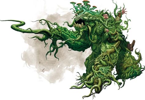 Monsters for Dungeons & Dragons (D&D) Fifth Edition (5e) - D&D Beyond Shambling Mound, Plant Monsters, Mid Evil, Plant Monster, D D Monsters, Forest Plants, Dnd Monsters, Forest Creatures, Alien Creatures