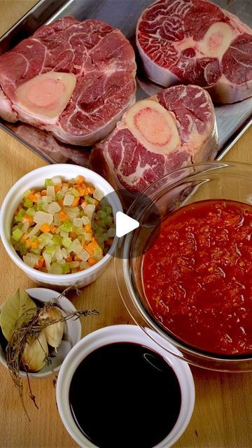 Trigg Ferrano | Creative Recipes & Cooking Tips on Instagram: "Osso Buco is my favorite dish to order at Italian Restaurants because it takes so long to make, and I enjoy outsourcing that whenever I can. Most pasta dishes are easy enough to make at home (and I can make them the way I like it)... but the BEST Osso Buco is still going to be homemade because you can taste as you go and make everything perfect.
Osso Buco: 
Ingredients
	•	3 Veal or Beef Shanks (2in [5cm] Thick)
	•	1/2c Flour (Salted and Peppered)
	•	1c Red Wine 250ml
	•	1 Carrot (Rough Dice)
	•	1 Onion (Rough Dice)
	•	2 Celery Stalks (Rough Dice)
	•	2 Tbsp Tomato Paste (Optional)
	•	2 Cloves Garlic (Crushed)
	•	2 Sprigs Thyme
	•	2 Bay Leaves
	•	1c Tomatoes (Crushed) 250g
	•	1qt Beef Stock 1l
	•	2 Tbsp Butter
	•	Salt Pepper (To Bison Osso Bucco Recipe, Oso Bucco Recipe, Oso Bucco, Oso Bucco Recipe Beef, Beef Shank Osso Bucco Recipe, How To Cook Osso Bucco, Easy Osso Bucco Recipe, Best Osso Bucco Recipe, Osso Bucco Recipe