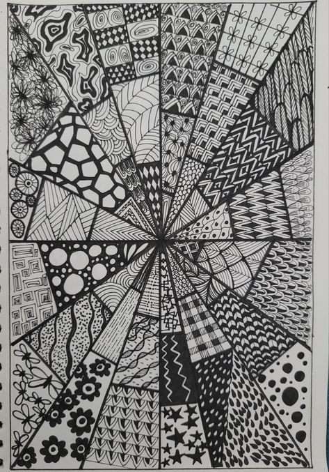 Patterns Doodle, Line Art Lesson, Doodling Tutorial, Zen Doodle Patterns, Zentangle Artwork, Tangle Doodle, Zen Doodle Art, Zentangle Designs, Animal Doodles