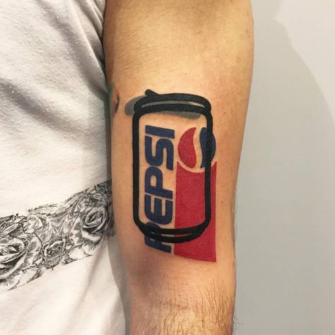 Pepsi tattoo on the left bicep. Pepsi Tattoo, Korea Tattoo, Wine Tattoo, Rose Flower Tattoos, Poppies Tattoo, Warrior Tattoos, Pepsi Cola, Dream Tattoos, Eye Tattoo