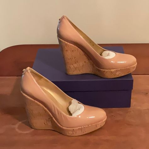 Never Worn, 4.5 Inch Heel, 1.5 Inch Platform, ***Box Not Included Stuart Weitzman Shoes, 5 Inch Heels, Platform Wedges, Stuart Weitzman, Cork, Wedges, Heels, Women Shopping, Color