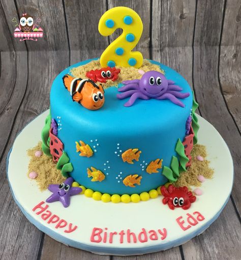 Under the sea cake, ocean cake, nemo cake, fish cake, octopus cake, starfish cake Underwater Theme Birthday Cake, Aquarium Cake Ideas, Aquarium Birthday Cake, Under The Sea Cake Boy, Fish Themed Cake, Under The Sea Cake Ideas, Sea Animals Cake, Fish Birthday Cake, Finding Nemo Birthday Cake