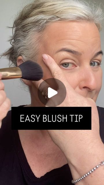 Easy Blush Makeup, Where To Put Blush, Good Blush, Blush Placement, Blush Tips, Blush Application, Makeup For Older Women, How To Apply Blush, Face Hair