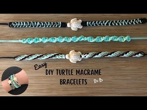 How to Make A Bracelet I Easy Turtle Macrame Bracelets I DIY Bracelets @graciescraftzone - YouTube Macrame Turtle, Cute Macrame, Turtle Bracelet, Bracelet I, Bracelet Diy, Macrame Bracelet, A Bracelet, Macrame Bracelets, Diy Bracelets