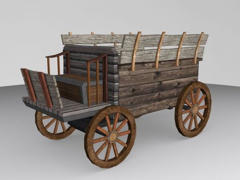 Medieval Carriage Low-Poly 3D Model $5 - .fbx .obj .max - Free3D Medieval Carriage, Vila Medieval, Old Western Towns, Medieval Horse, Farm Wagons, Horse Cart, Old Wagons, Wooden Wagon, Wooden Toys Plans